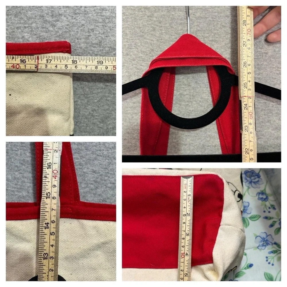 Disney Parks Timeless Mickey Mouse Canvas Tote Red Walt Disney World 18